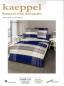 Mobile Preview: Kaeppel Biber Bettwäsche blau/grau Streifen - 155 x 220 cm - Baumwolle - Übergröße